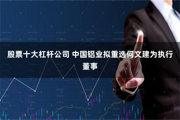 股票十大杠杆公司 中国铝业拟重选何文建为执行董事